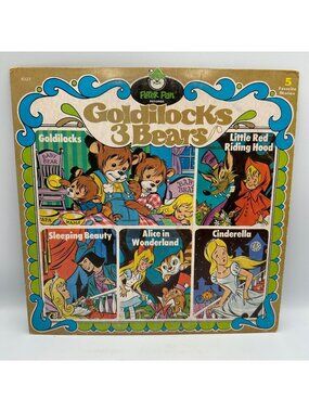 Goldilocks & The 3 Bears 5 Favorite Stories LP Peter Pan Records 33 RPM Vintage